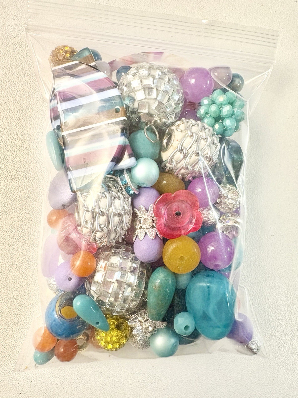 Roller Disco BEAD MIX for Jewelry Making – Glass, Gemstone, Boho, Charms
