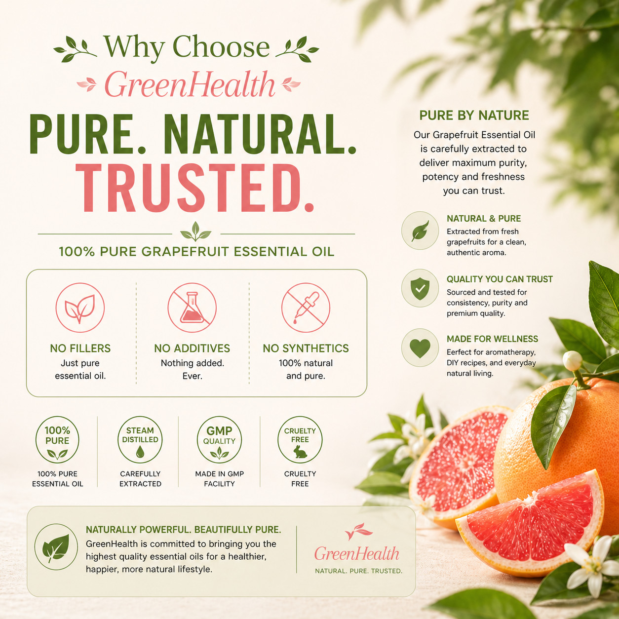 32 fl oz Grapefruit Essential Oil (100% Pure & Natural)