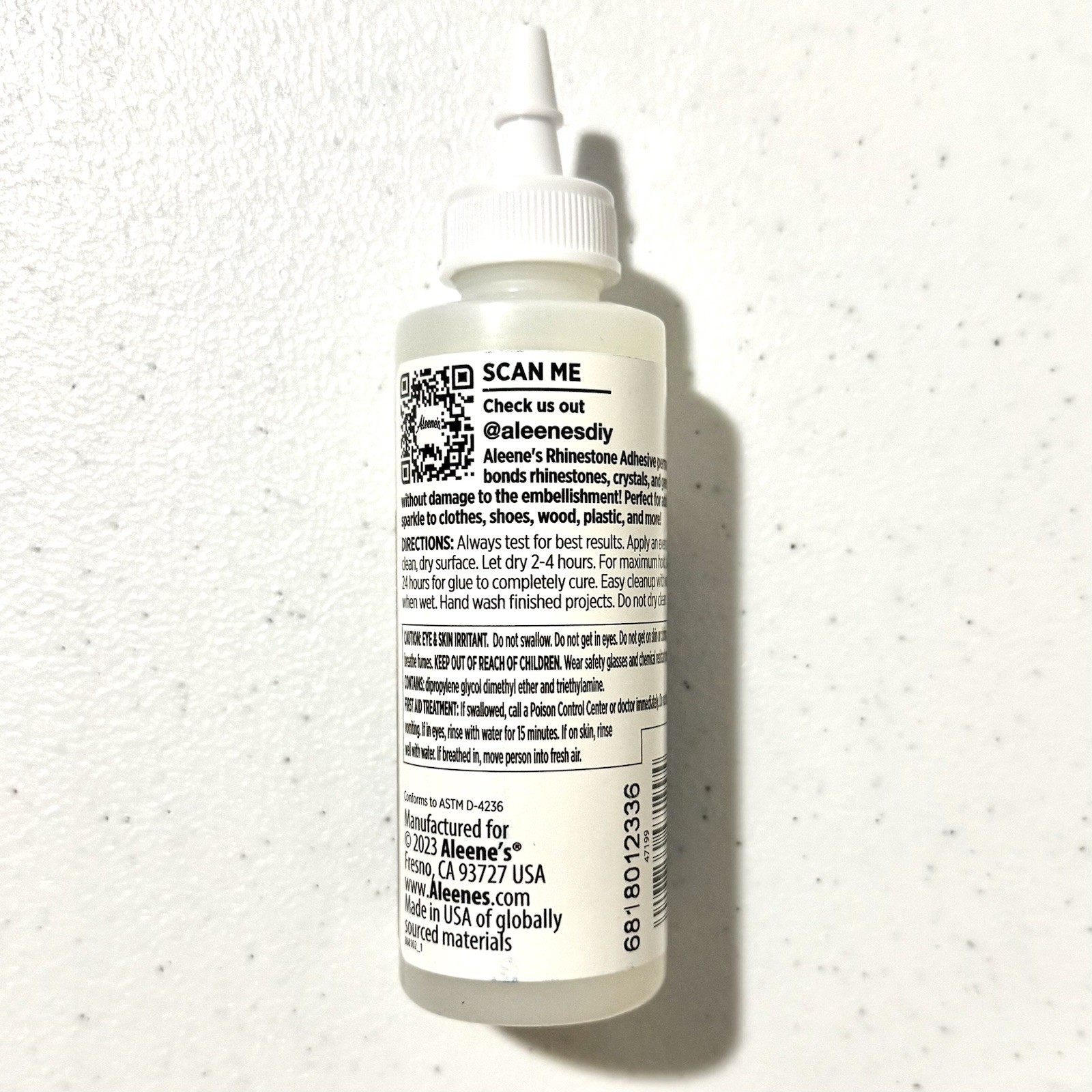 Aleene’s Rhinestone Adhesive Clear Permanent Bonding Craft Glue 4 FL oz
