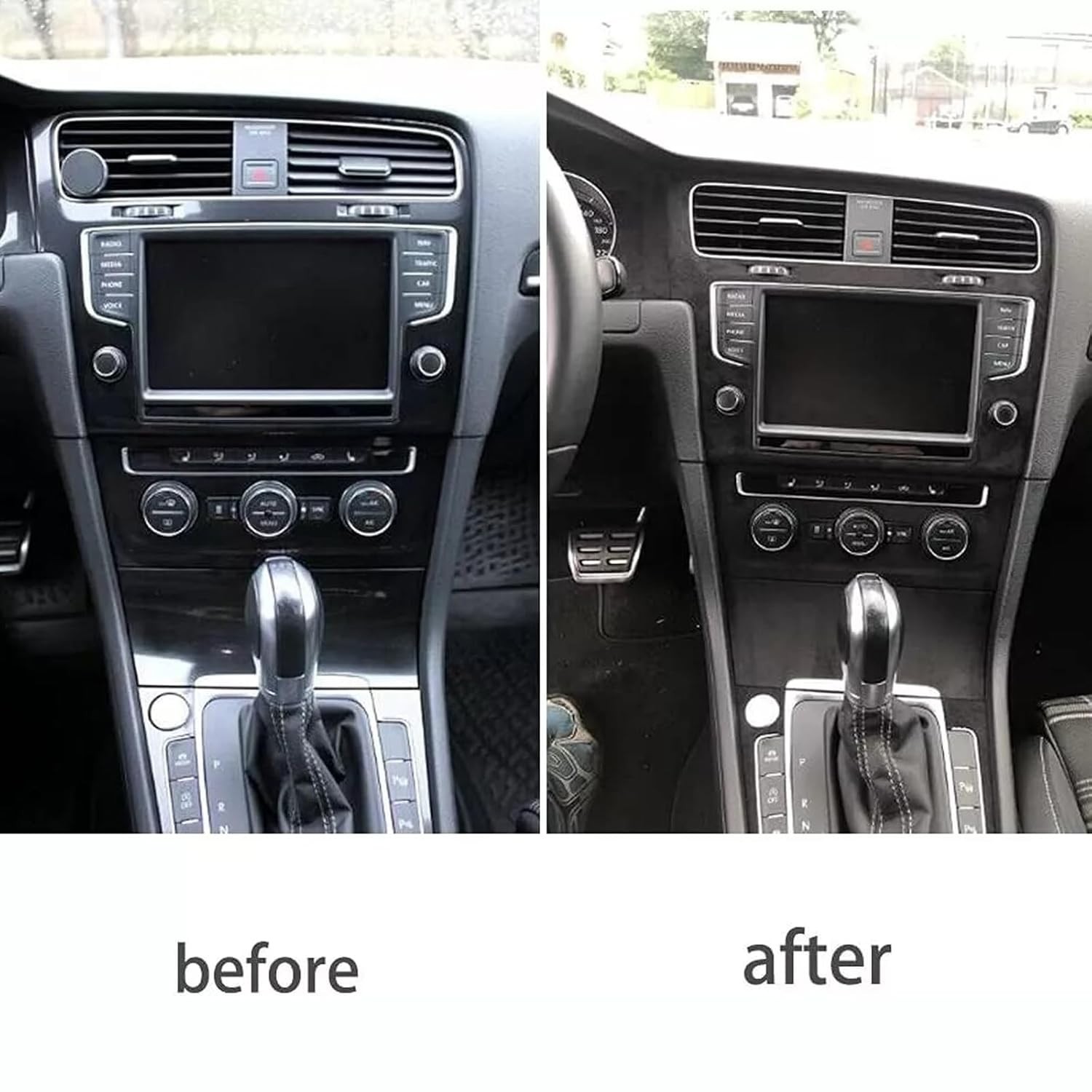 Suede Wrap Self-Adhesive Black Suede Car Interior Wrap 17in x 70in Microfiber…