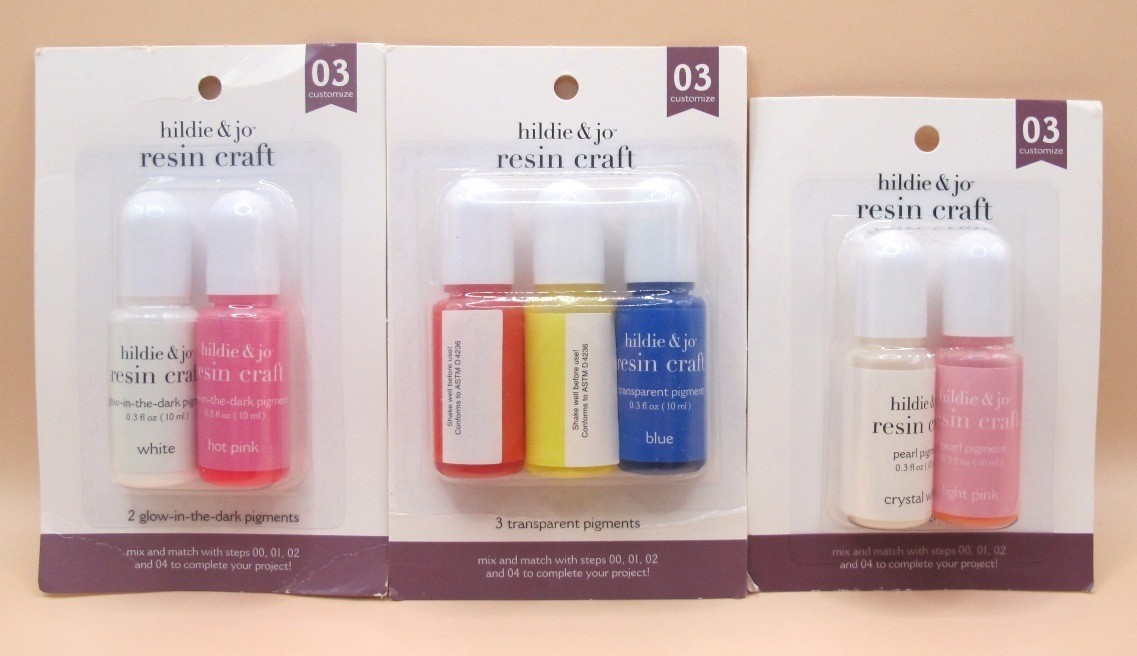 Hildie & Jo Resin Craft Pigments ~ 7 bottles Total ~ 0.3 fl oz each bottle ~ New