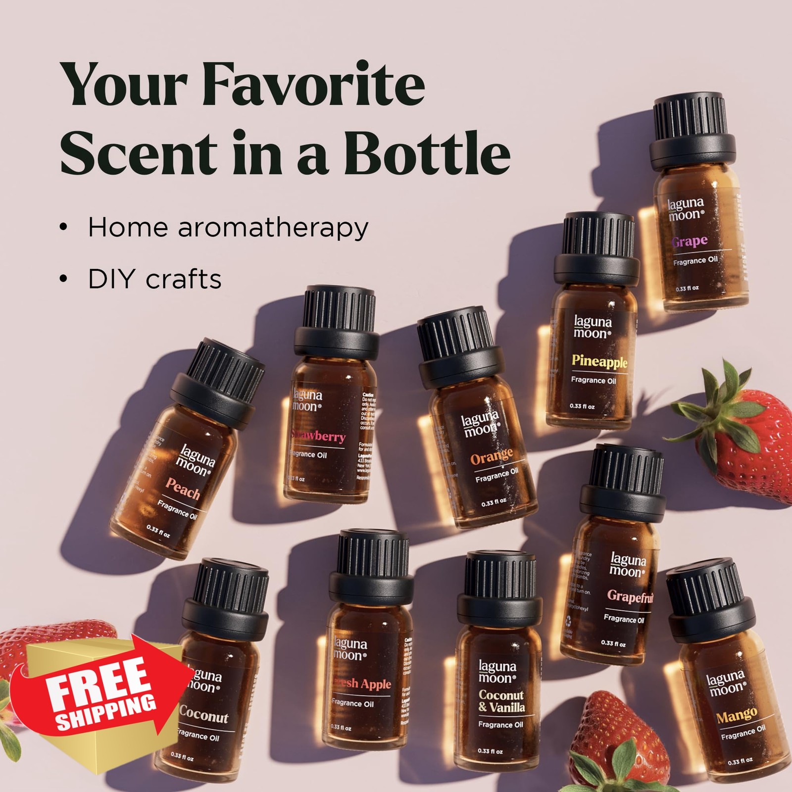 Fragrance Oil Set – Premium Grade 10 Pcs Scented Oils for Candle Making, Soap…