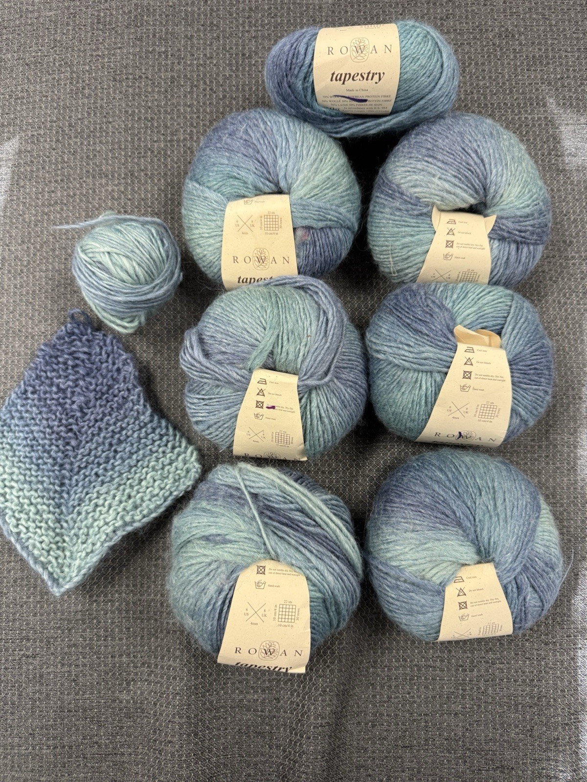 Rowan Tapestry Discontinued Yarn SH180 Lot 165 -7 Skeins + Partial Blue Gradient
