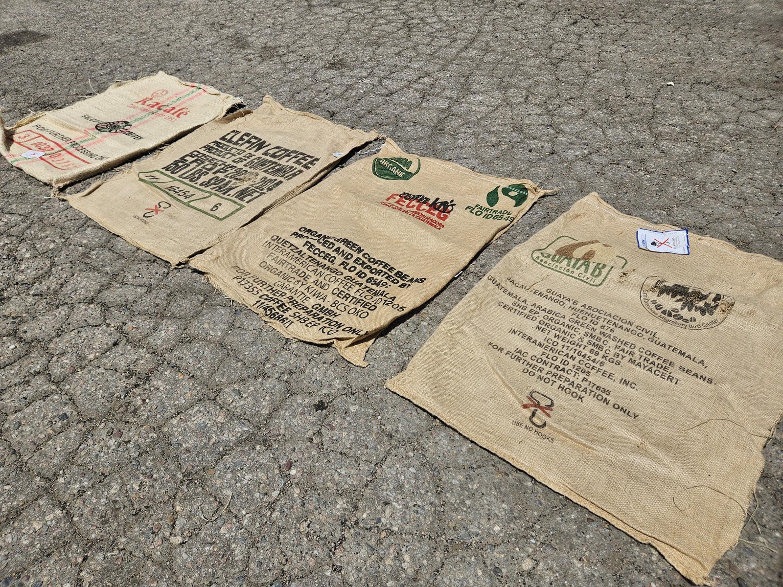 Burlap Coffee Sacks – Assorted Sizes – 20 Pieces