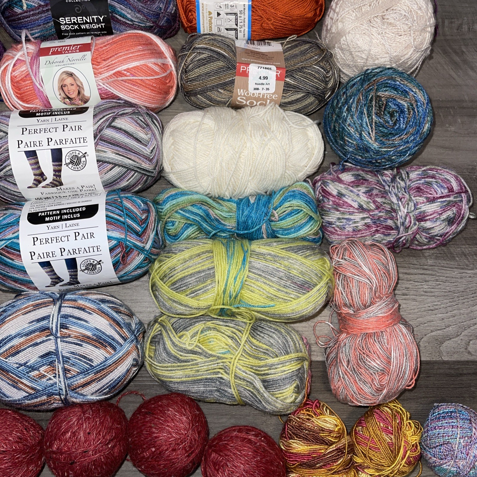 Yarns Deborah Norville Serenity-Perfect Pair-Cozy Toes Sock Weight 41-Skeins