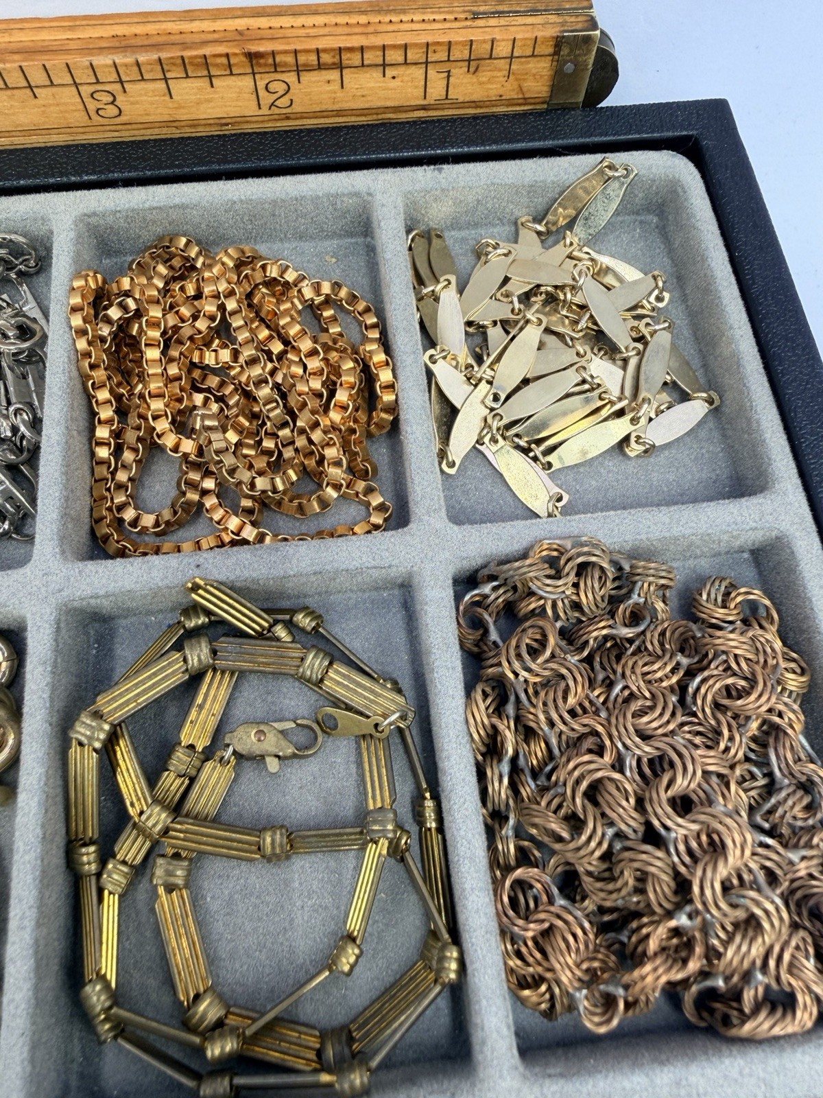 2 Lbs Chain Segments Vintage Gold Silver Brass Mixed Styles Salvaged