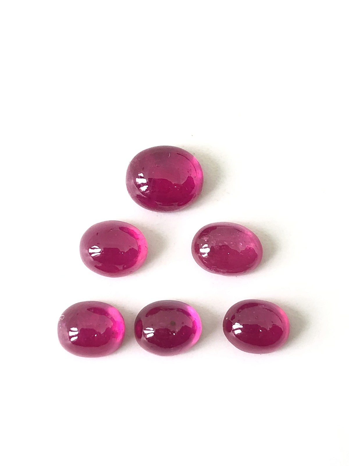 TGSC Ruby Oval Cabochon Loose Gemstone 8×6 mm