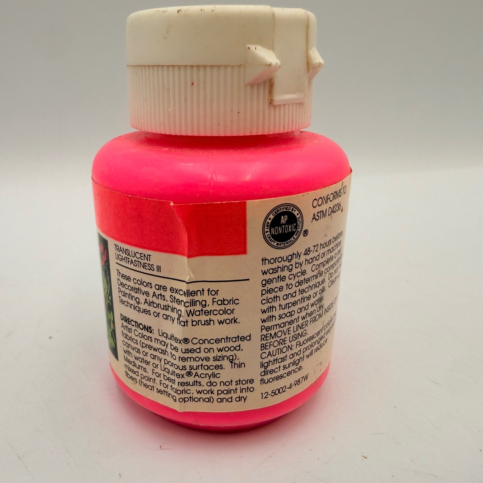 Liquitex Concentrated Artist Color Fluorescent Pink Acrylic Paint 2oz