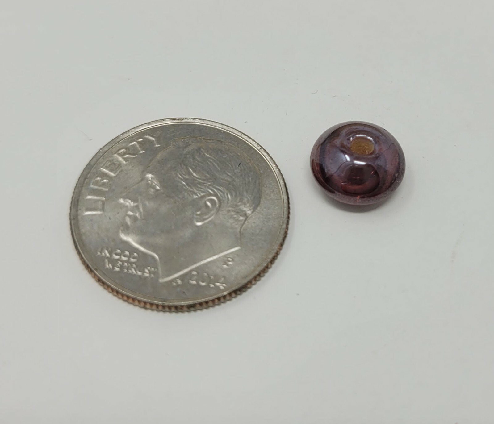 200 pcs VTG Iridescent AB Purple Glass 8mm Disc Saucer Beads for Jewelry Crafts