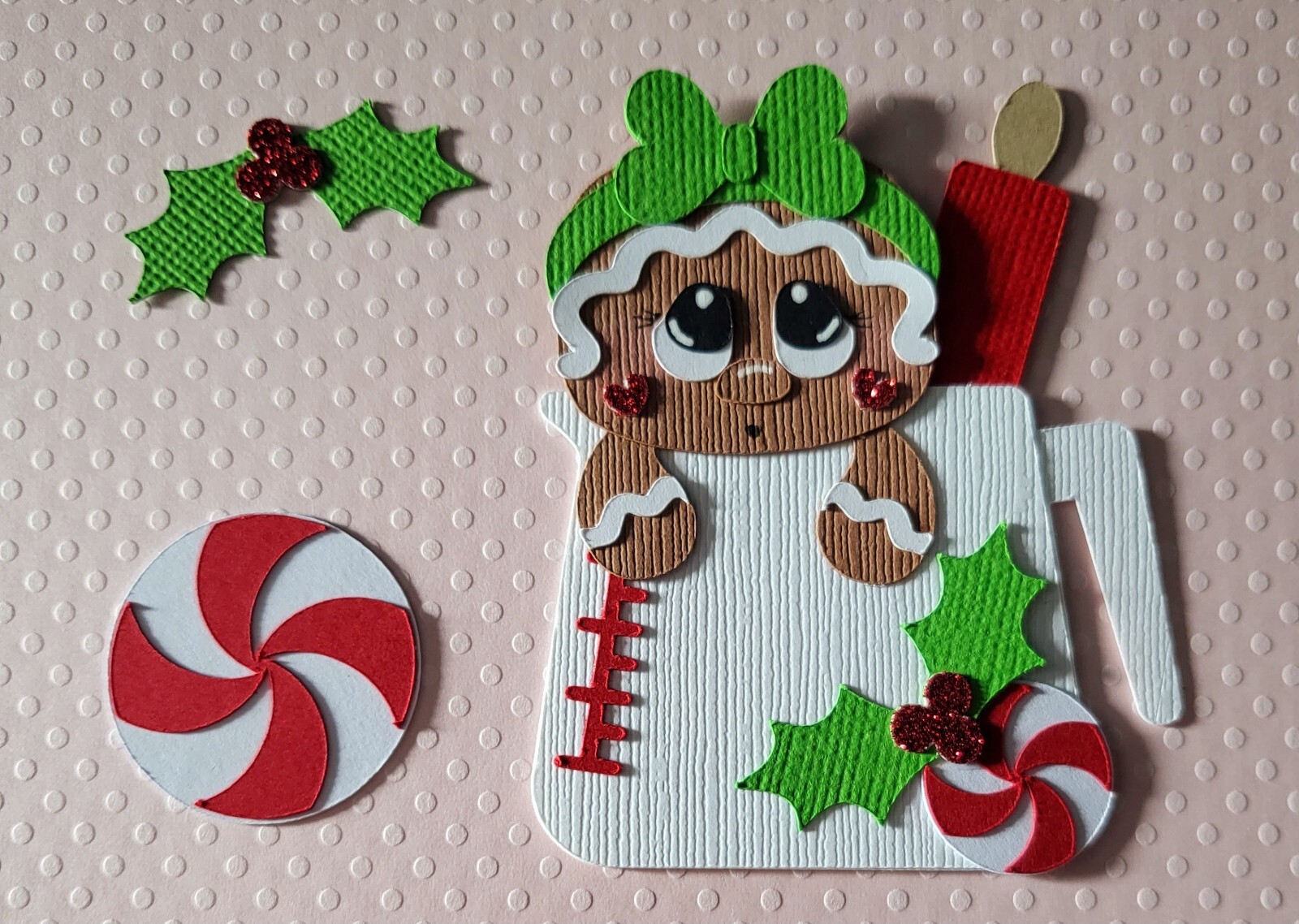 Baking Spirits Bright Ginger In Cup Set. Scrapbook, Card Making Paper Piecing
