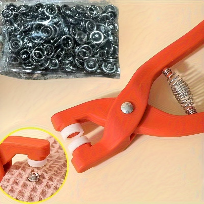 Snap Fastener Kit w/ Pliers – 200 Colorful Metal Snaps for Crafts & Sewing