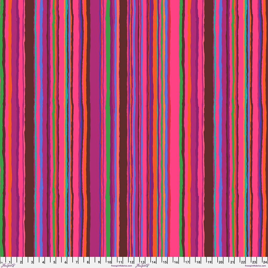 NEW! KAFFE FASSETT ECHO STRIPE GP209 RED COTTON FABRIC 1/2 YARD