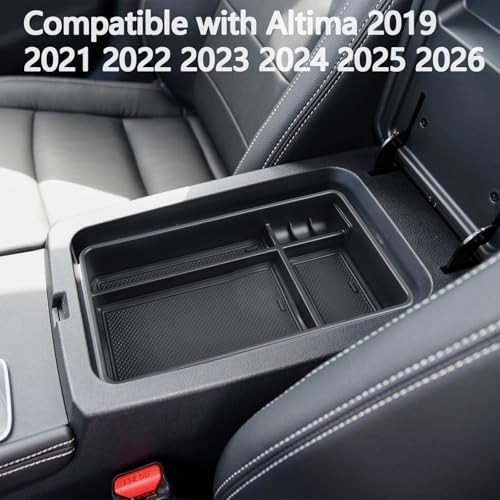 Altima Center Console Organizer Compatible with 2019-2023 2024 2025 Black Trim