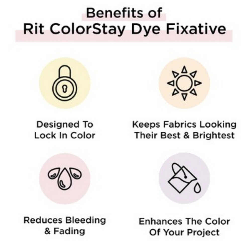 Rit 8oz ColorStay Dye Fixative: Low-Odor, Non-Toxic Liquid for Textiles