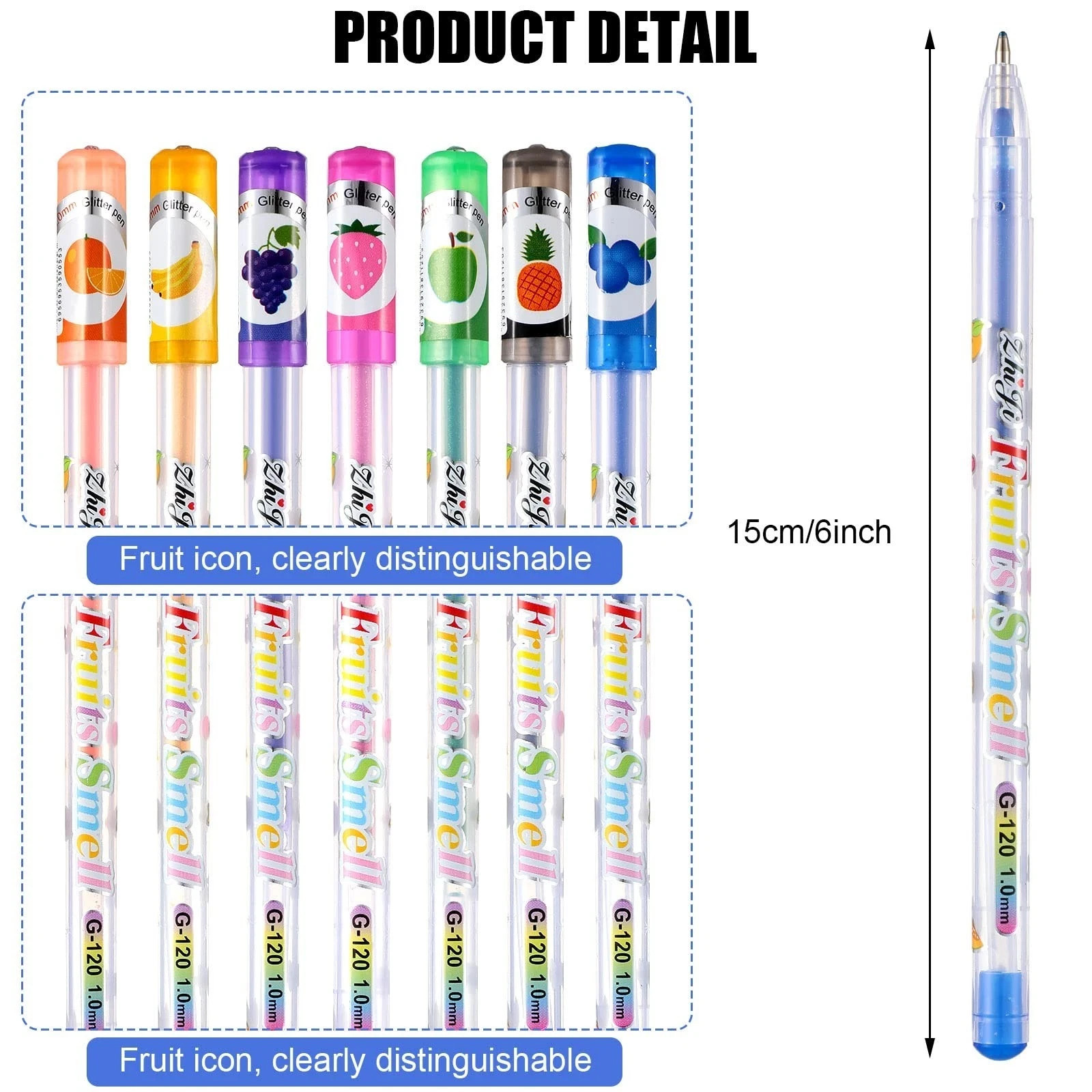Spakon 36 Pcs Scented Glitter Gel Pens for Kids, Cute Coloring Smooth Writing…
