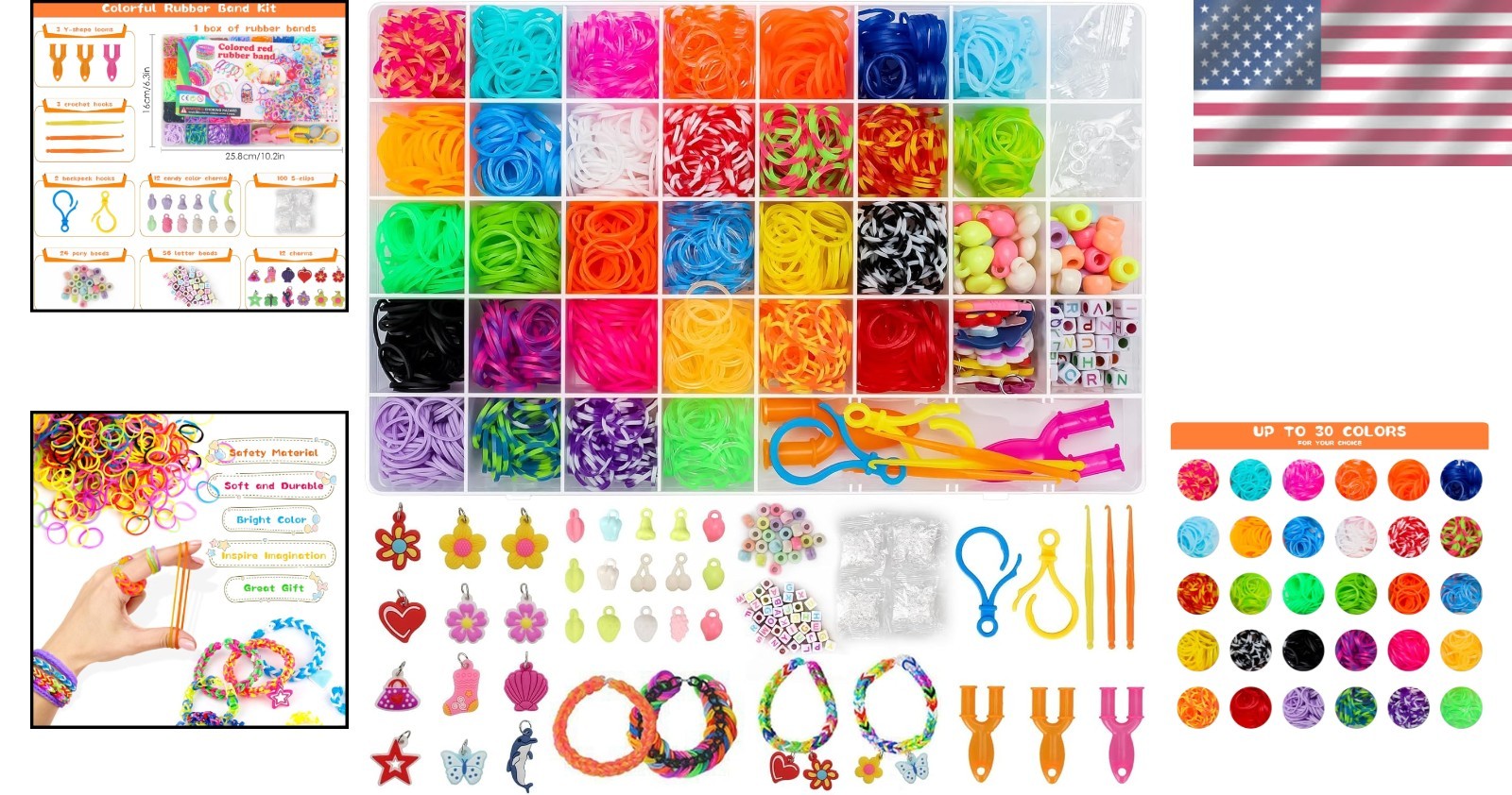 3000+ Colorful Rubber Band Bracelet Kit – DIY Craft Set for Kids’ Creativity