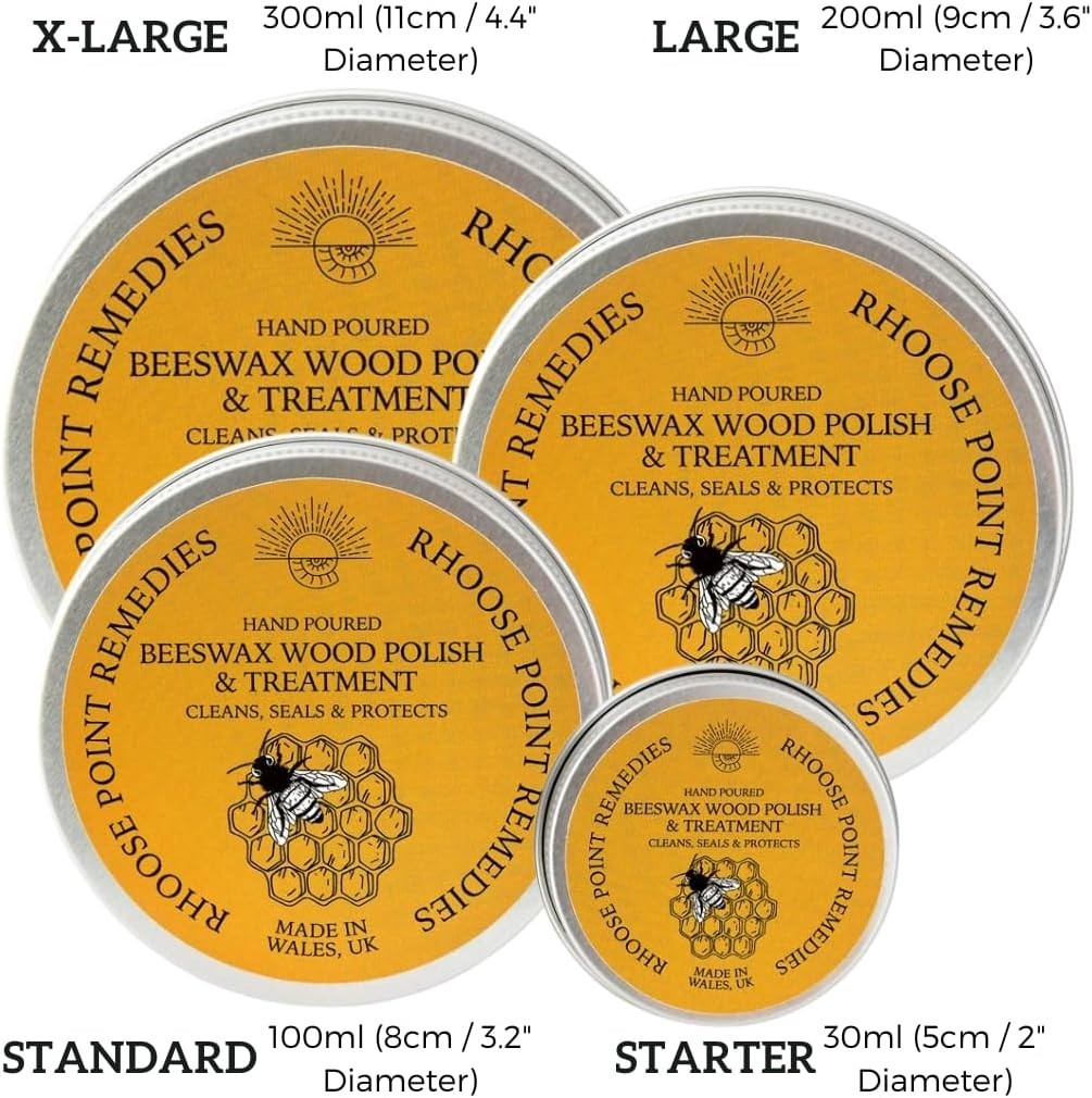 Eco-Friendly Beeswax Polish for Cutting Boards, Furniture, & Ornaments 1 Fl Oz