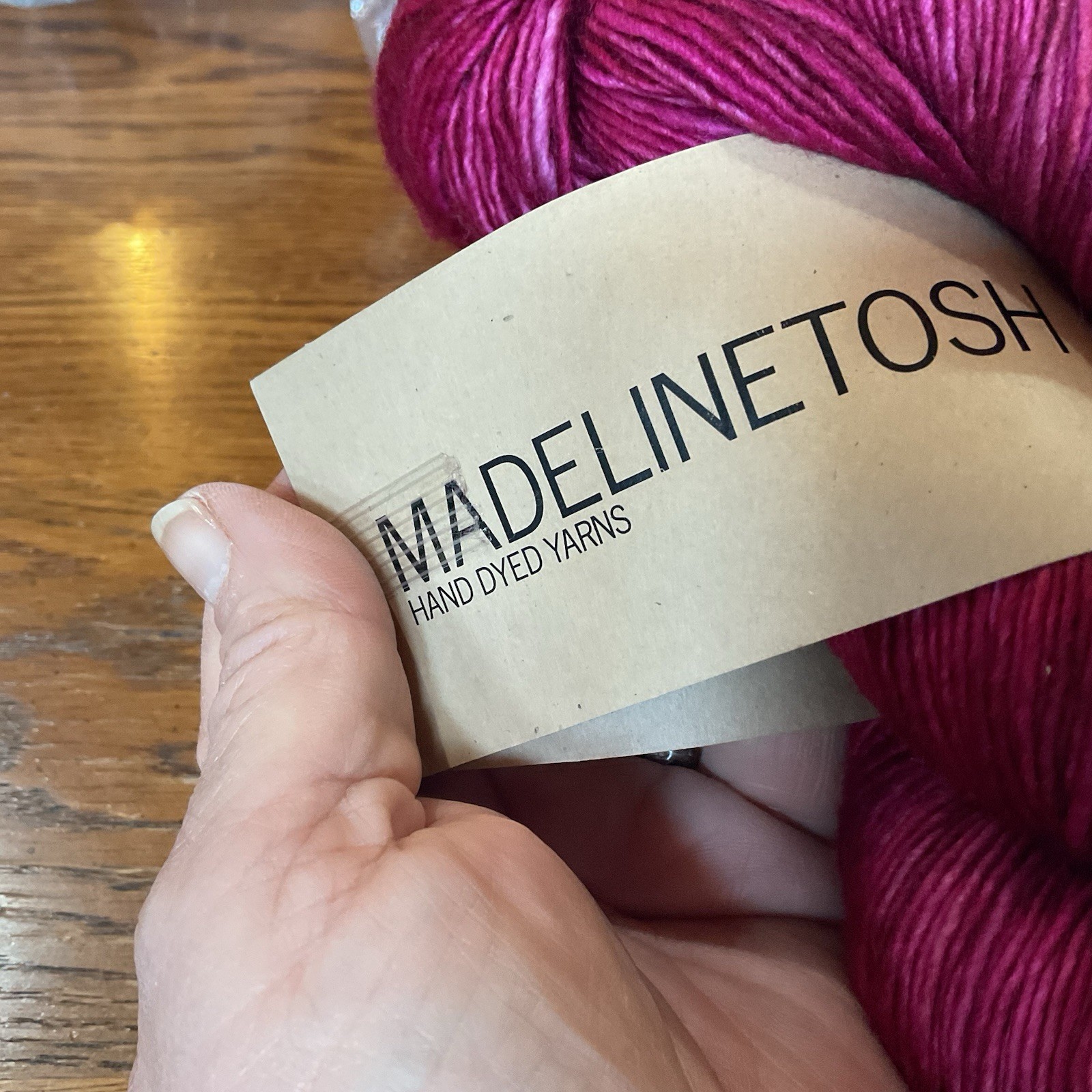 Madeline Tosh handdyed Maroon Varies Lt Mauve to Rich Red Superwash Merino Wool