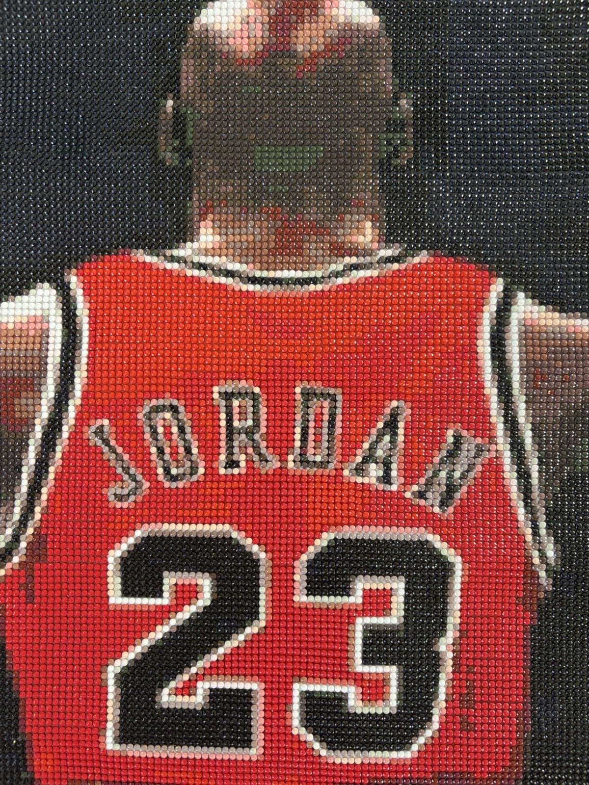 Completed Michael Jordan #23 Chicago Bulls Diamond Art Painting 12” x 15.75”