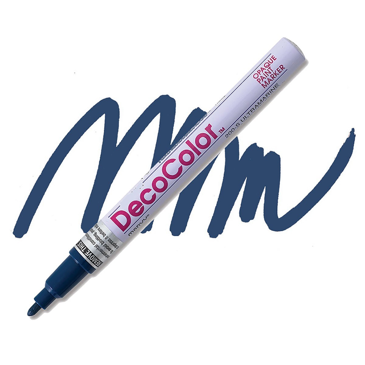 DecoColor, Paint Marker, Ultramarine Ink, Extra Fine Point, Opaque, Blue, Dark