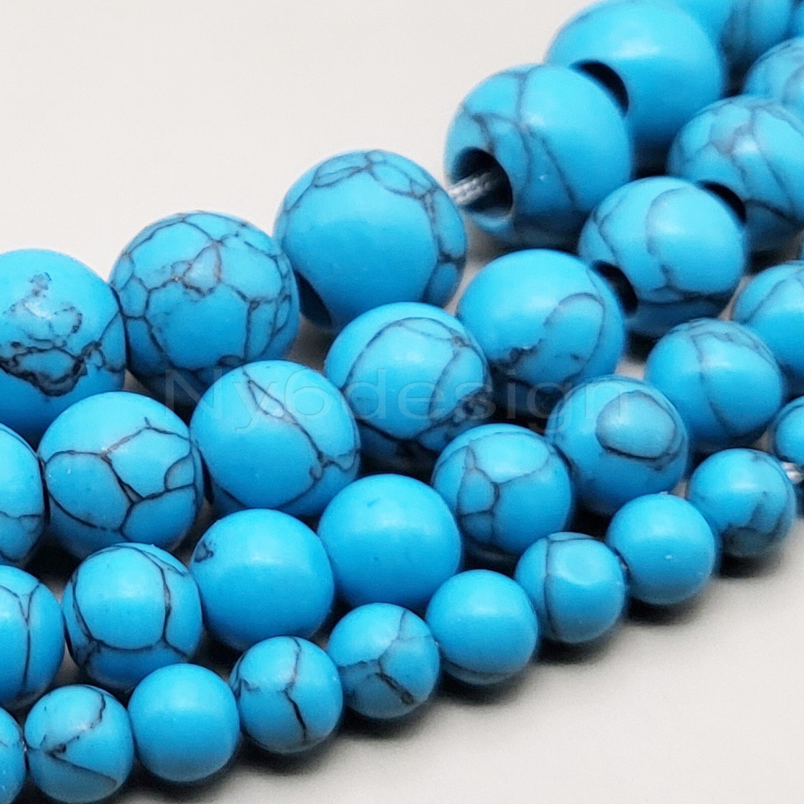 Natural Genuine Large Hole Loose Round Gemstone Stone Beads Big Hole Gem for DIY
