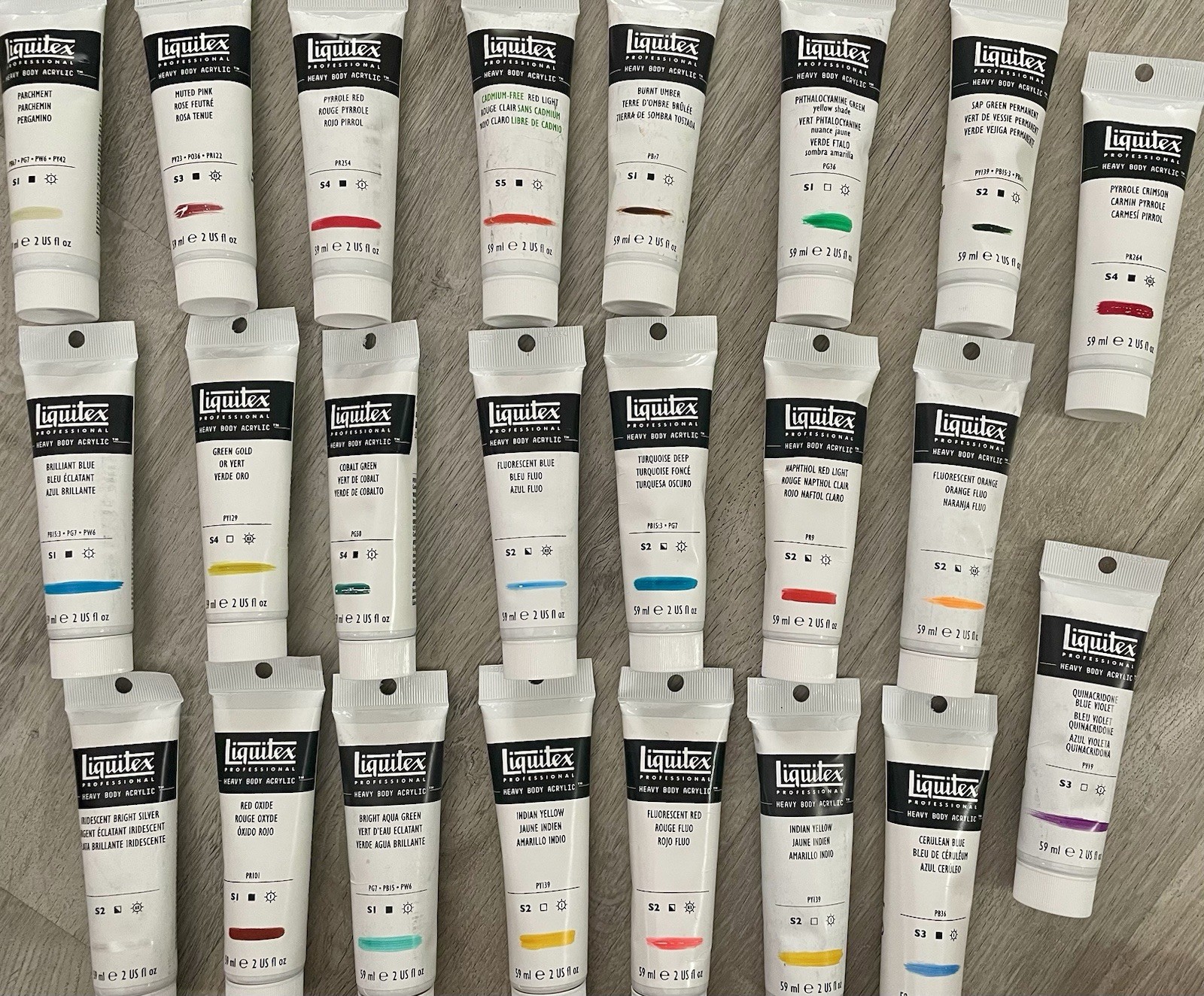 Liquitex Heavy Body Acrylic 23 Color Paint Tubes Set NEW 2oz Artist Golden Art