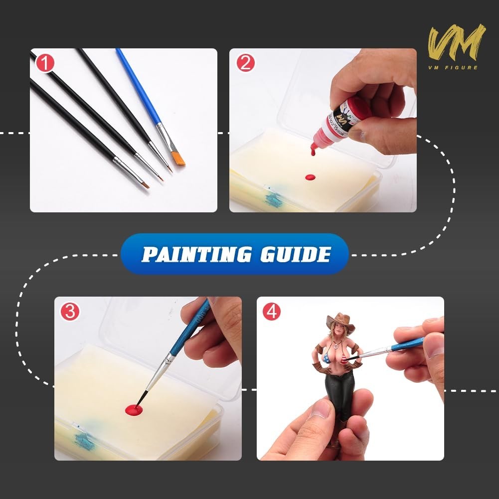 Eco-Friendly Miniature Paint Set – 24 Water-Based Pigments for Models, Non-Fadin