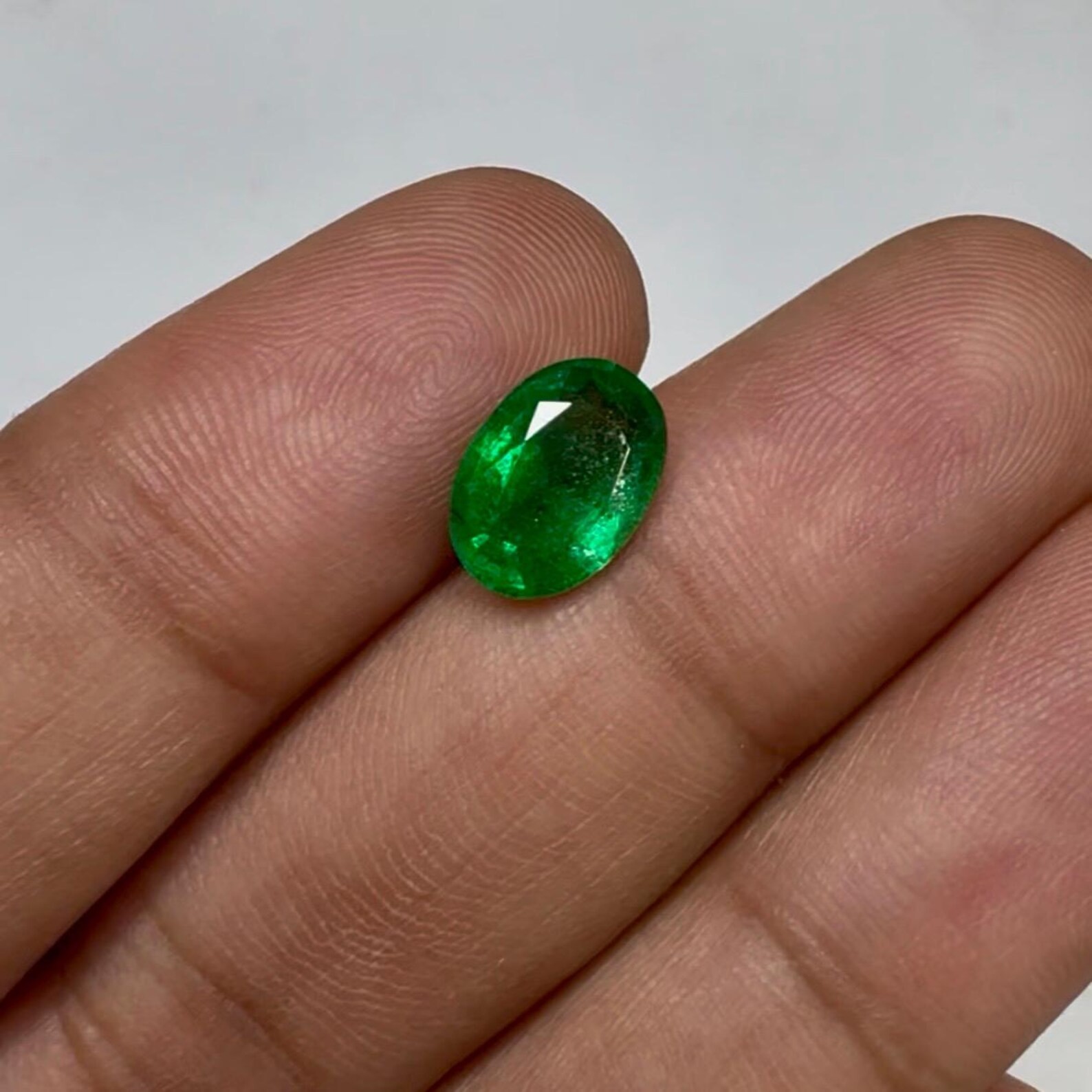 Natural Zambia Emerald 1.36 Cts Oval Cut 8X6 MM Loose Gemstone For Jewelry