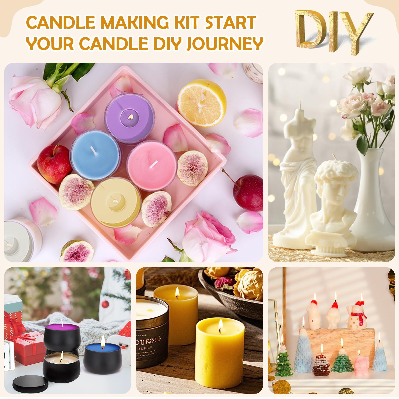 Candle Making Kit with Wax Melter, DIY Soy Candles Making Supplies for Adults…