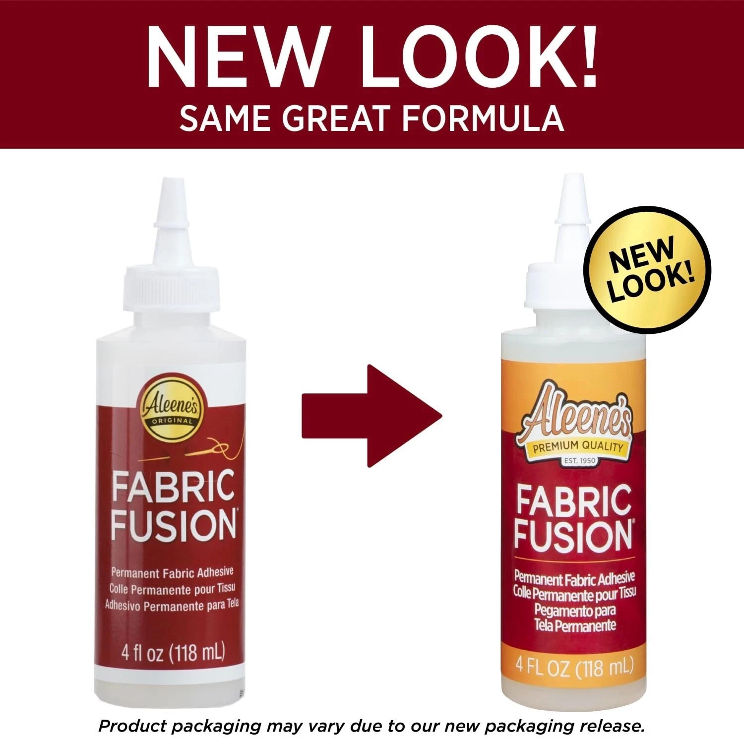 FABRIC FUSION ADHESIVE GLUE Aleene’s Clear Permanent Cloth Bond All Fabrics 4 Oz