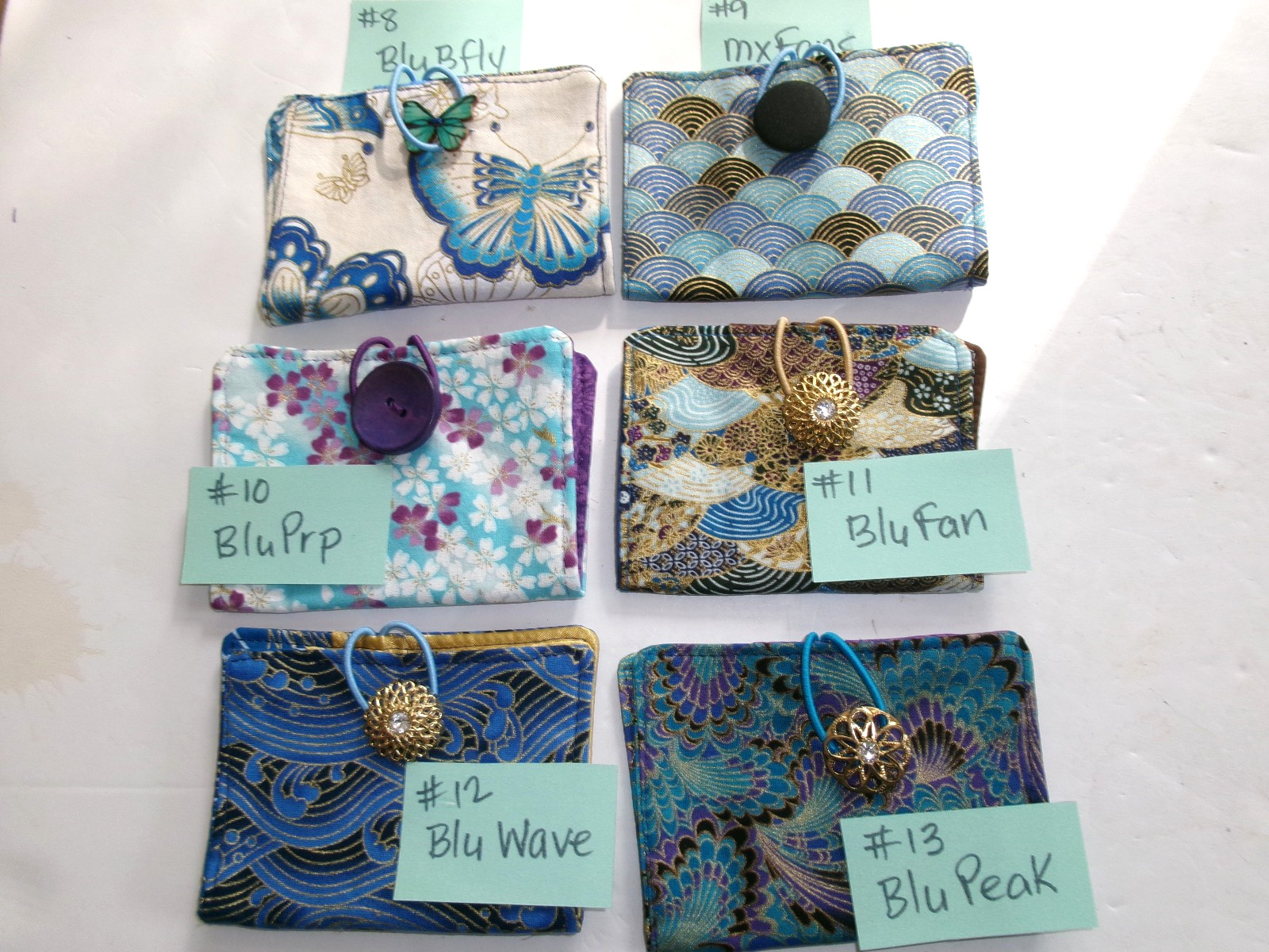 Tea Wallet, Tea Bag Wallet, Small Item Wallet or Holder, 4 Pocket, Handmade
