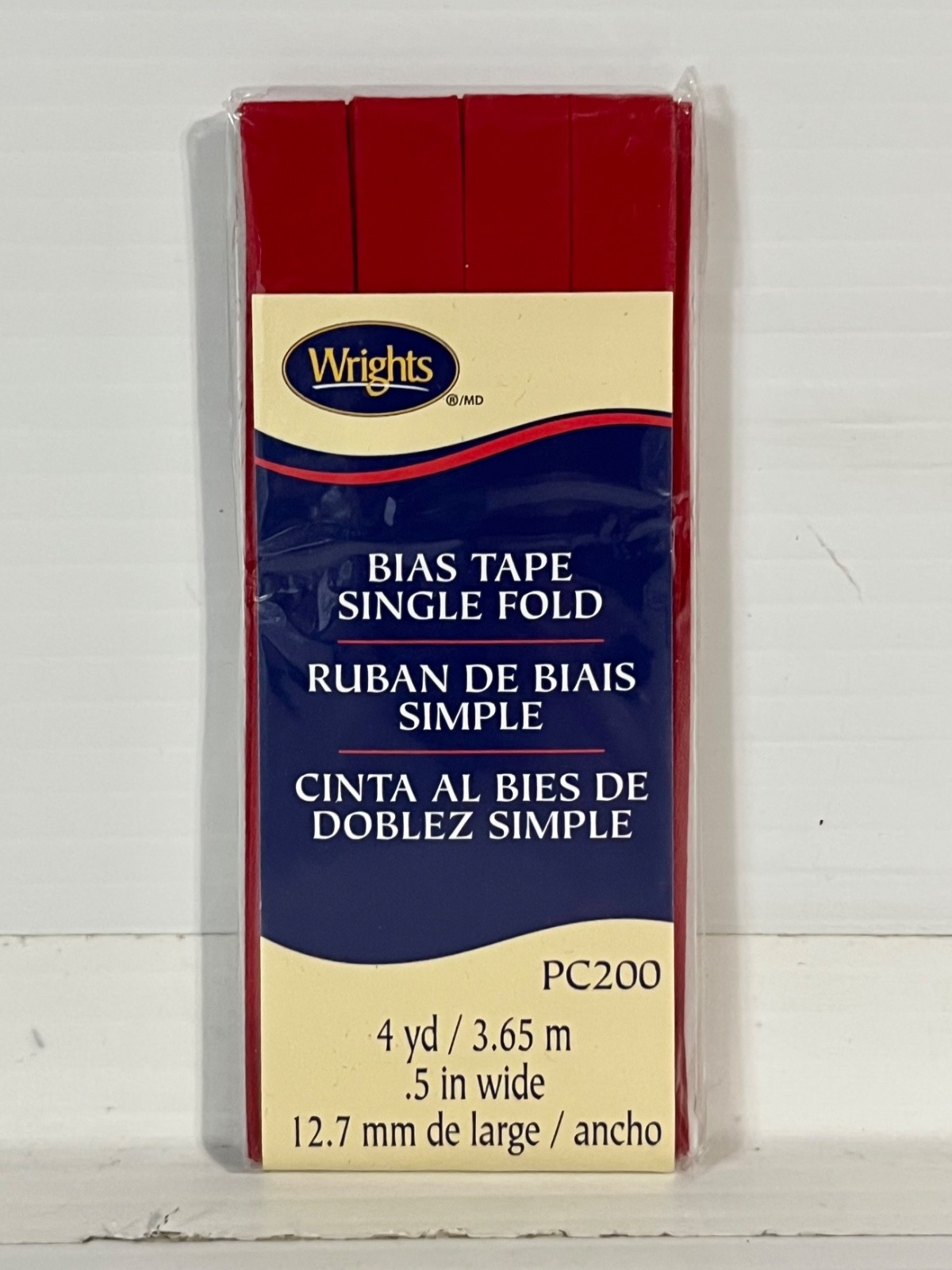 Wrights Bias Tape Single Fold PC200 ~ 4yd x 0.5″ Various Colors NEW