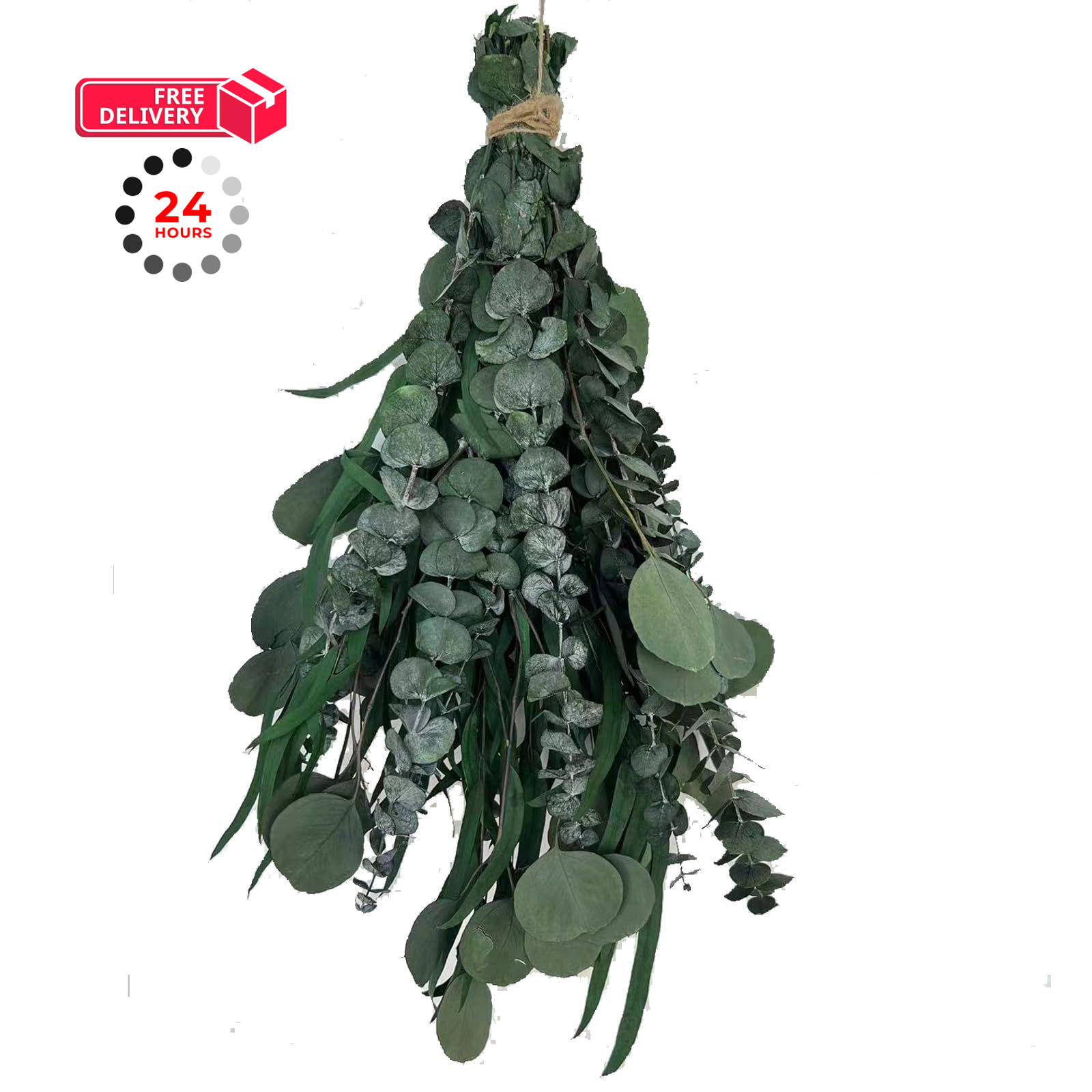 22 PCS Dried Eucalyptus for Shower Bundle, 17” Real Large 17″, Natural
