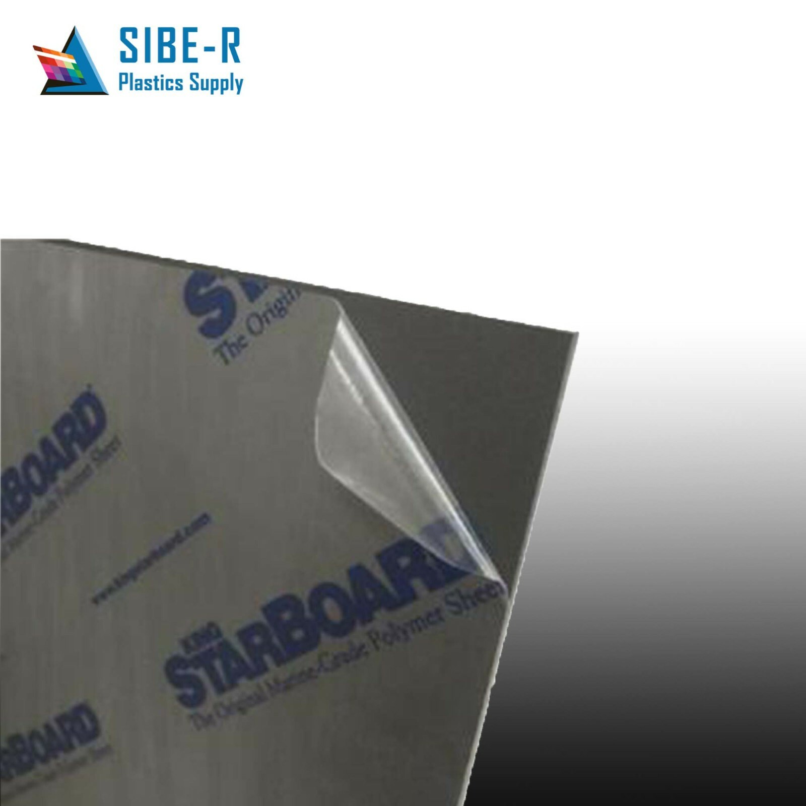 Sibe-R Plastic Supply℠ BLACK OR WHITE KING STARBOARD 1/2″ POLYMER HDPE SEA^