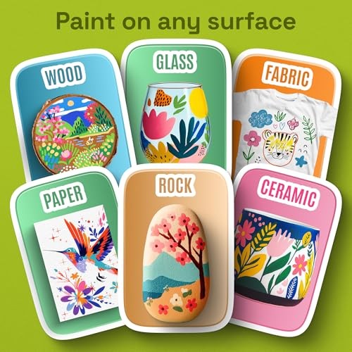 Precision Dual-Tip Acrylic Paint Markers – Paint Pens Set with 48 Multicolor