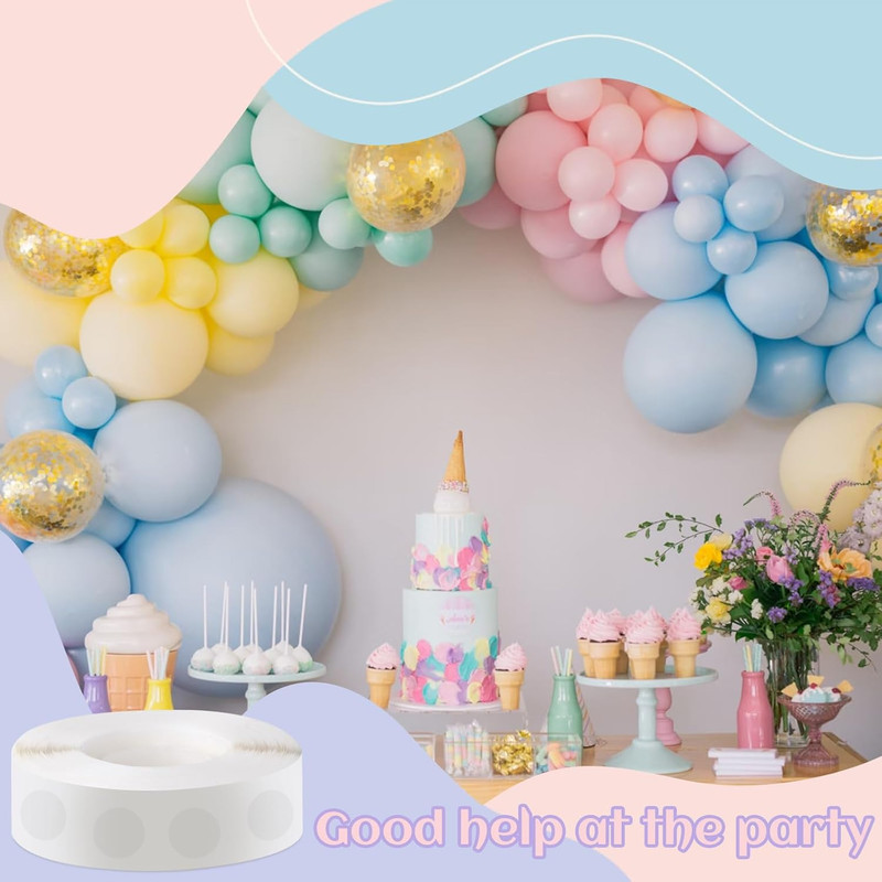 1-100Pcs Point Dots Balloon Glue Removable Adhesive Point Tape 1-100Rolls Double