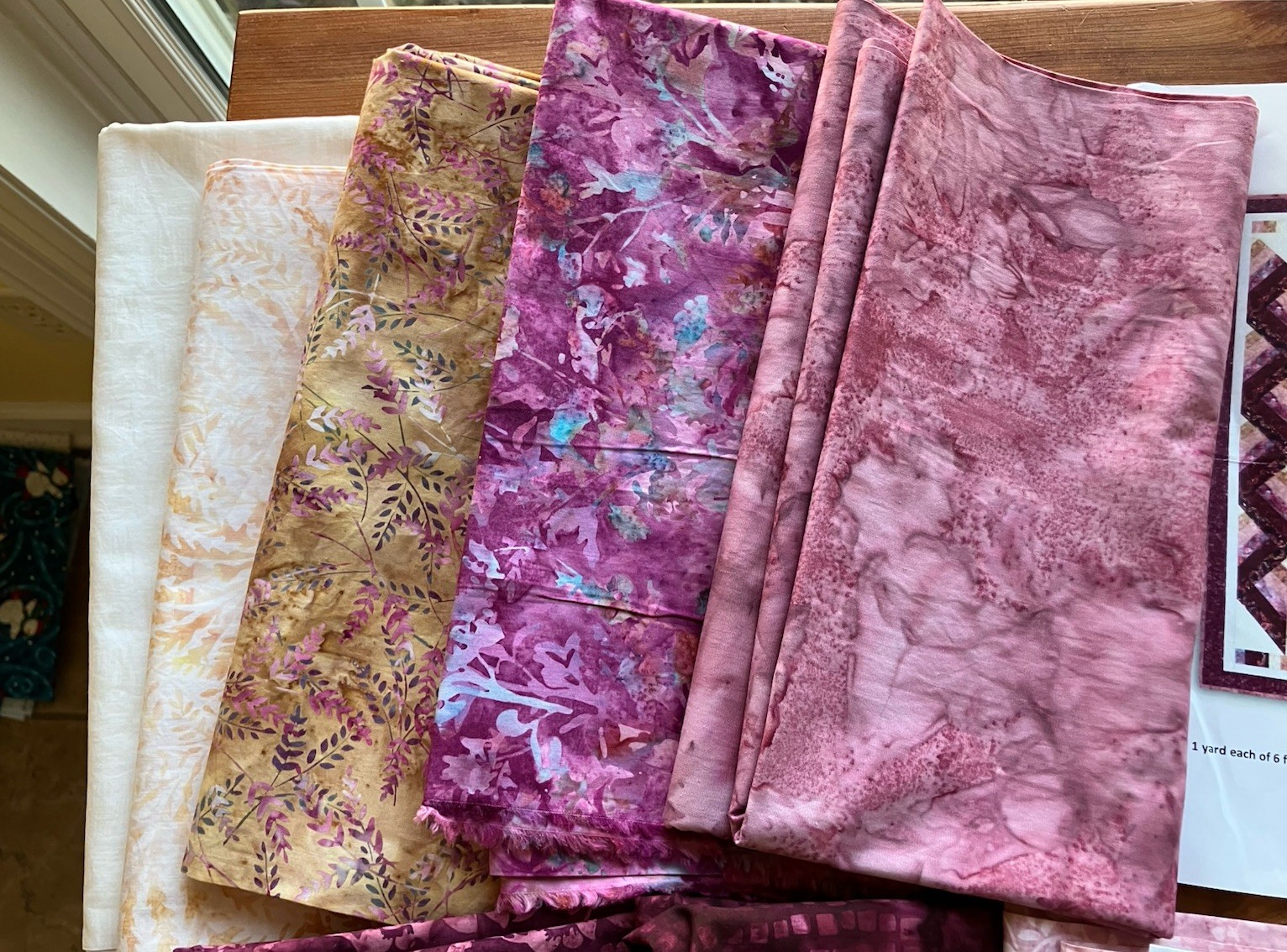 Jordan Fabrics Mirror Mirror Quilt Fabric 8 YD Hoffman Victorian Rose Batiks RBL