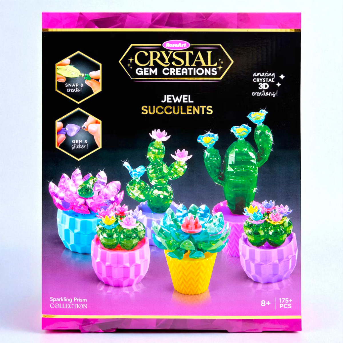 Crystal Gem Creations Jewel Succulents Kit By Rose Art, 175+ Pieces, All Ages