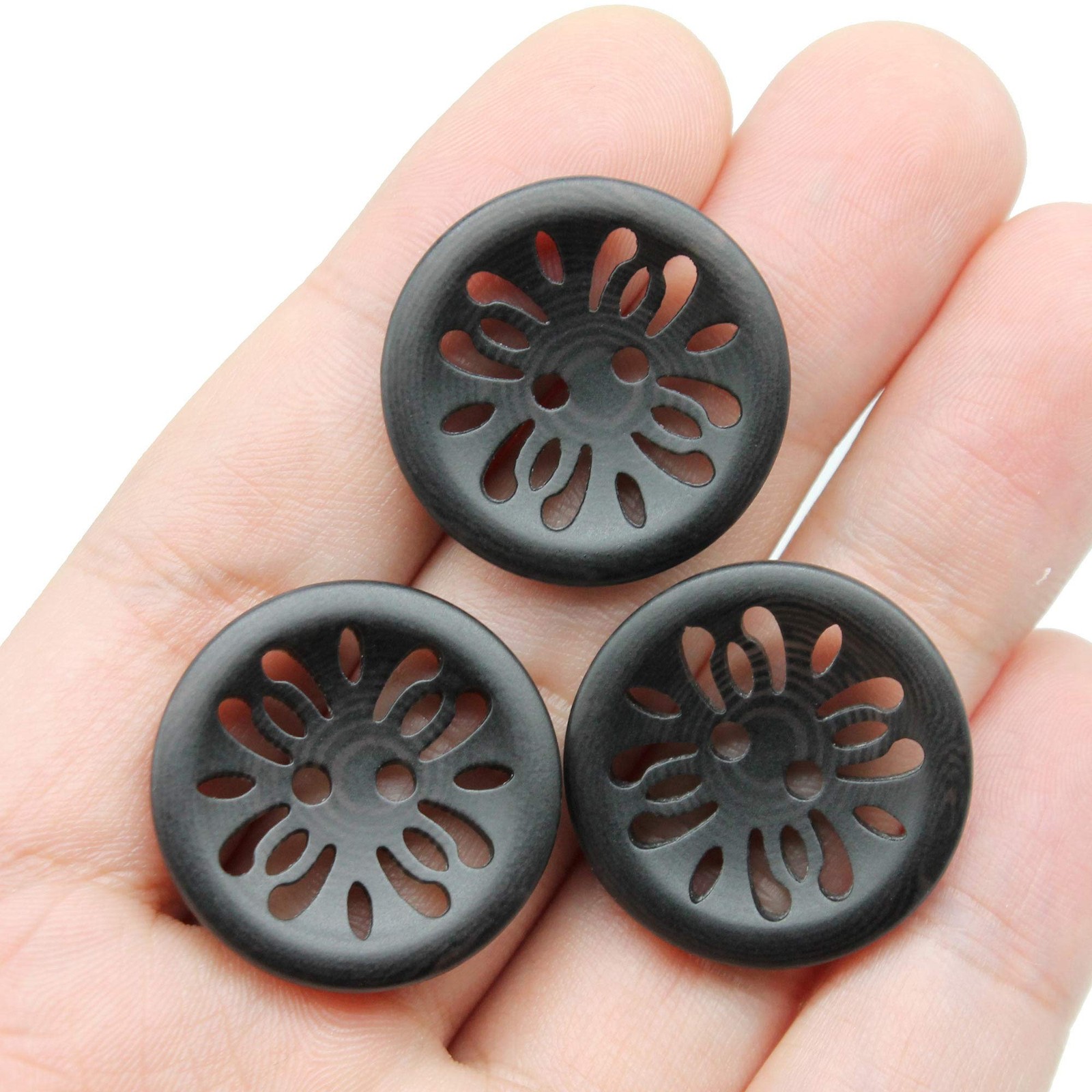 Raydodo 12 Pcs 25 millimeters x 25 x 3.9 millimeters, 1-Black