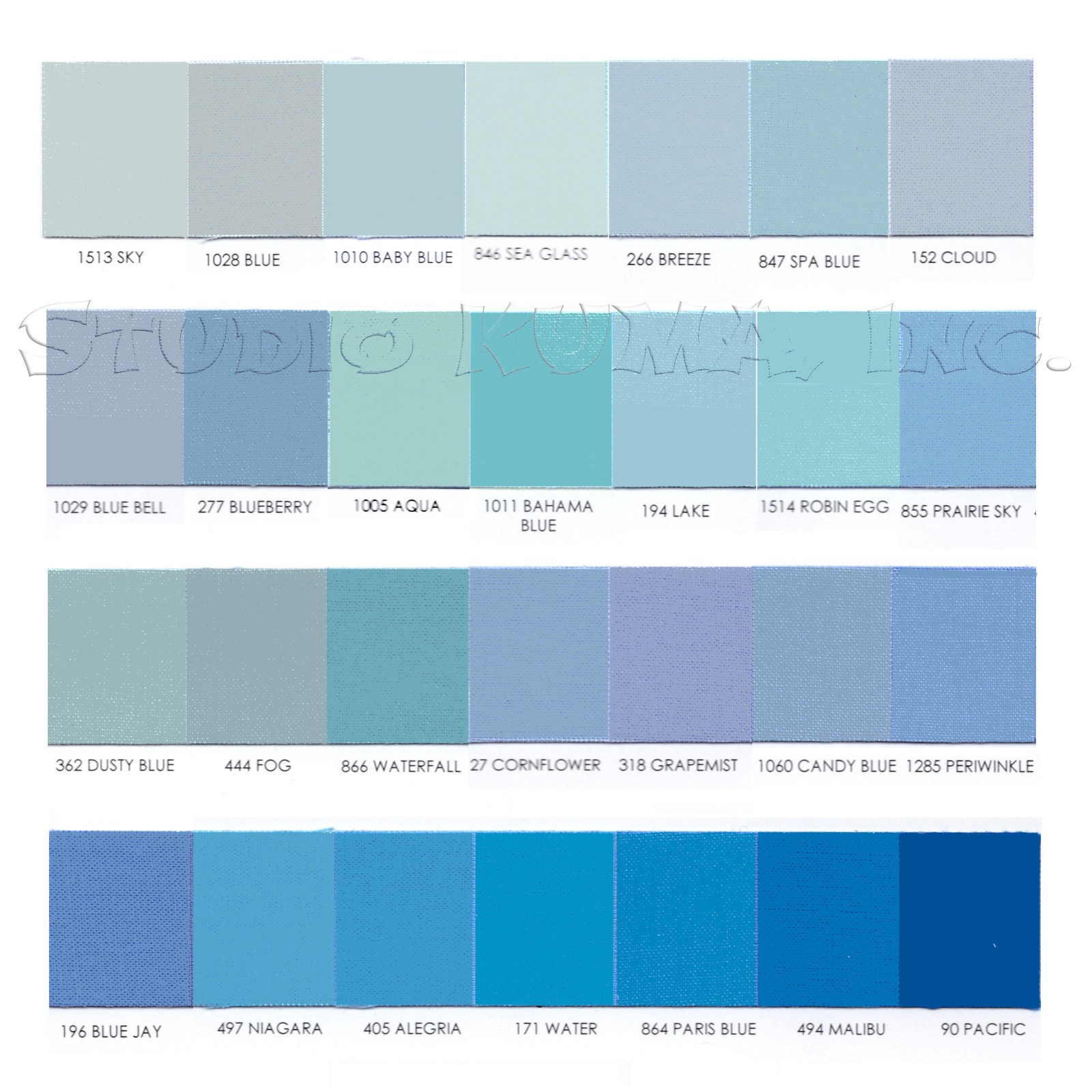ROBERT KAUFMAN “KONA COTTON SOLID” Blue #2 by the 1/2 yard