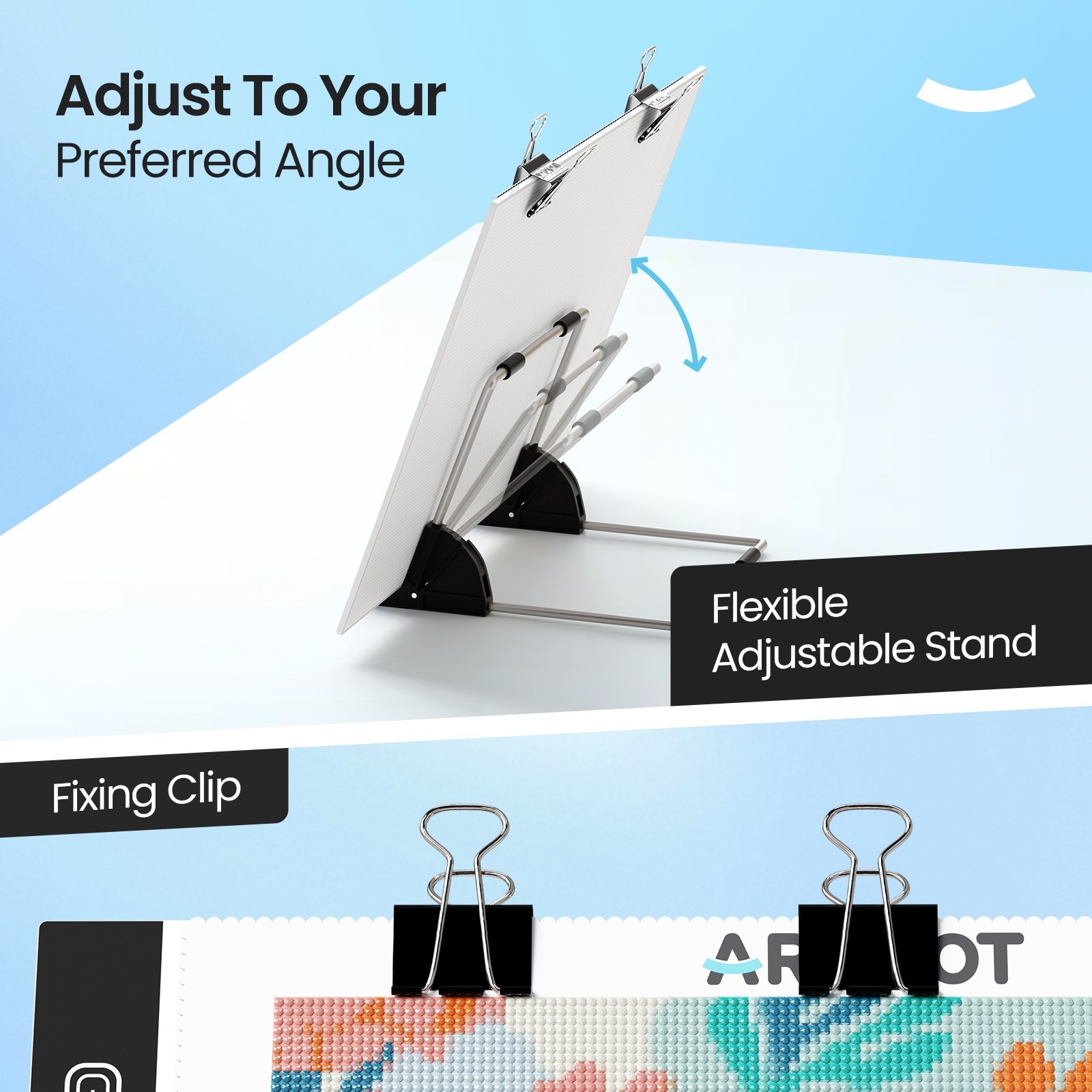 ARTDOT Light Board for Tracing Diamond Painting Art Light Pad Box Drawing Kit A4