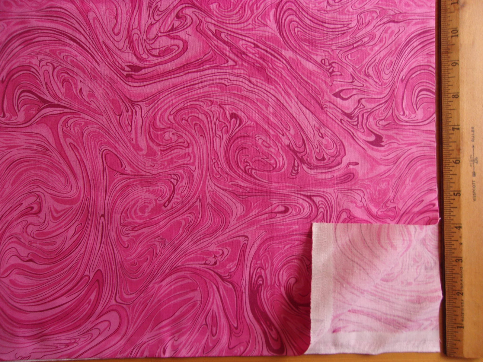 New Tone on Tone Cotton Quilting Fabric-  Pink Swirl Marbled  -By the Yard