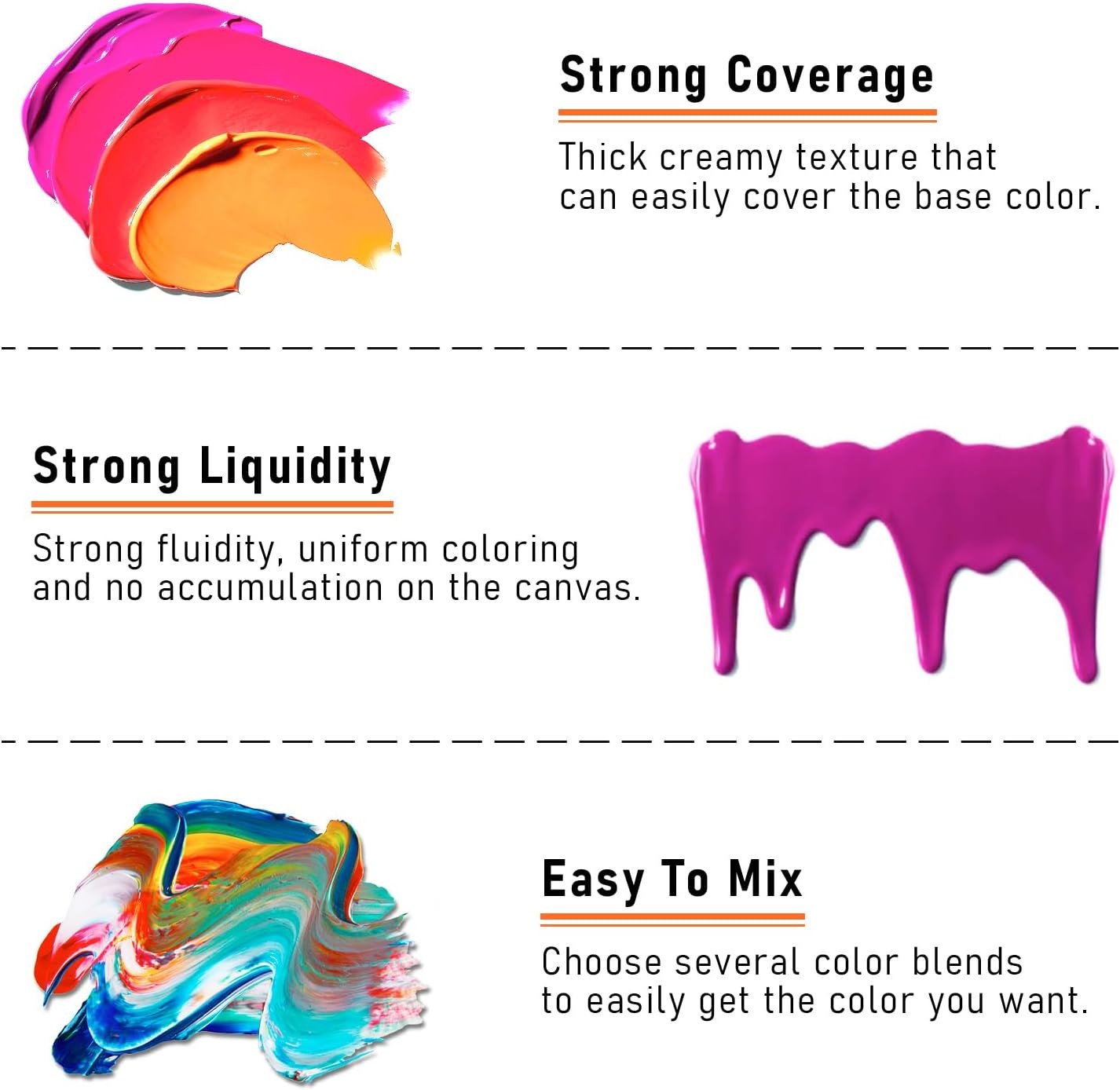 Acrylic Paint Set, 24 Colors (2 oz/Bottle) with 12 Art Brushes, Art Supplies for