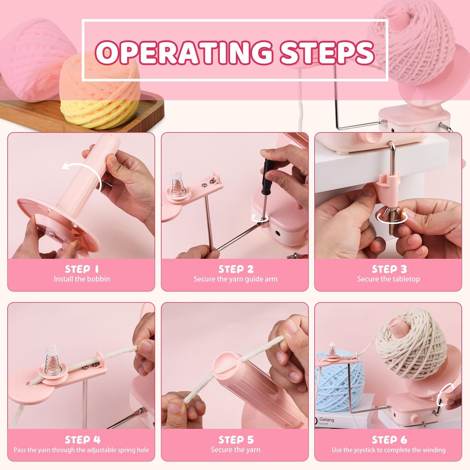 Electric Yarn Winder, Automatic Yarn Ball Winder for Crocheting, Compact Yarn…