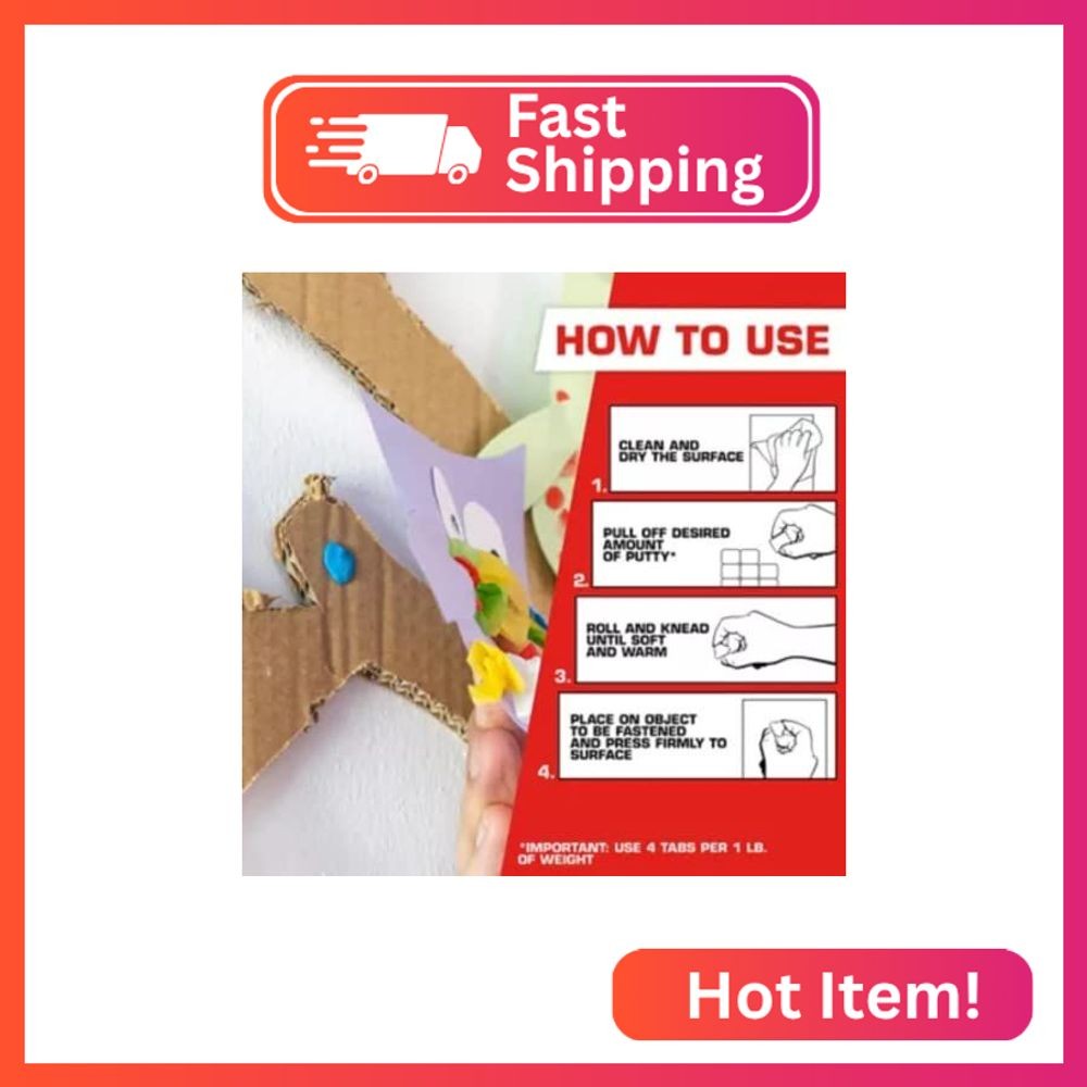 Loctite Fun-Tak Mounting Putty, 2 oz, 1, Wallet