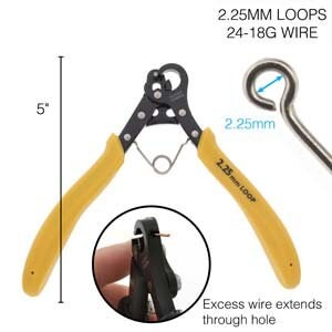 1-step looper by The Bead Smith. Makes a 2.25mm loop in 24- 18 gauge wire.