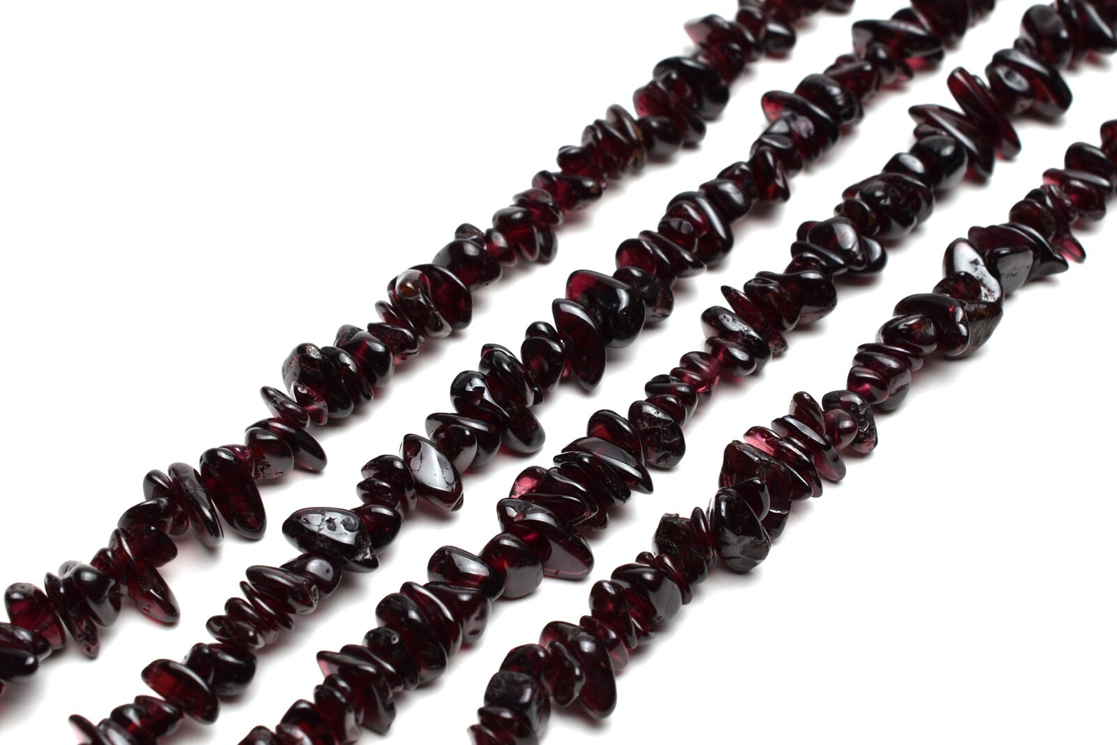 Natural Red Garnet Chip Beads 32” Strand 5~8mm Jewelry Making Bulk Loose