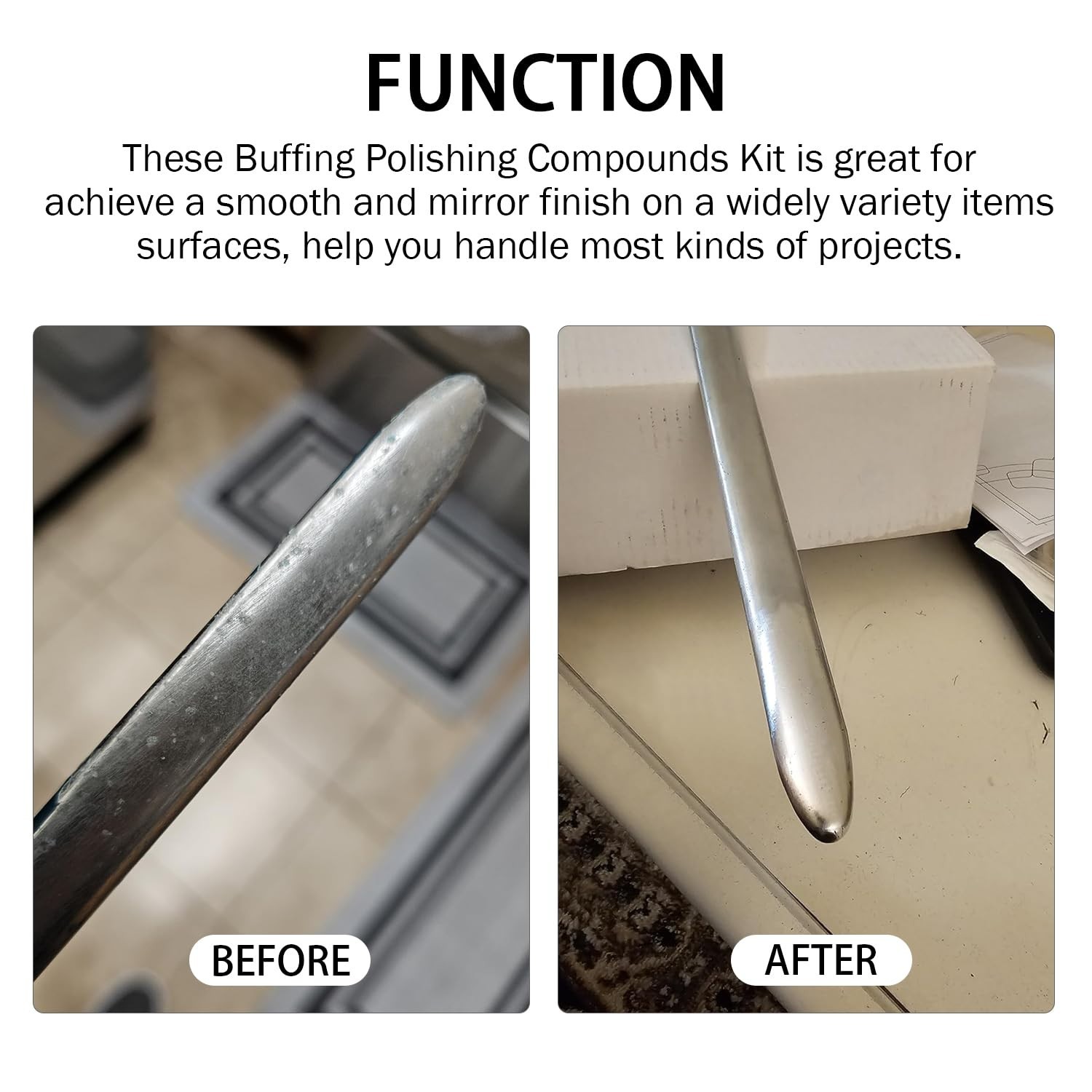 Buffing Polishing Cutting Compounds 16 Oz.Kit-for Stainless Steel Aluminum Je…