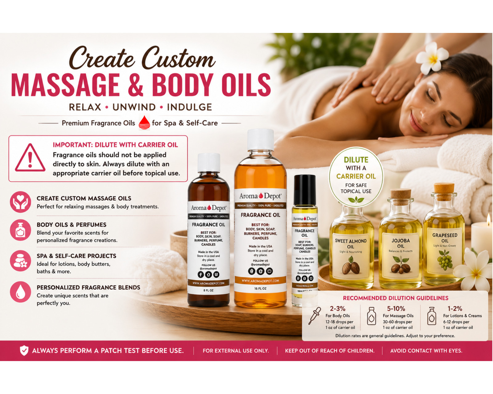 4 oz Fragrance Oils for Candle Soap Bath Bomb Incense Making Scented Oils Bulk