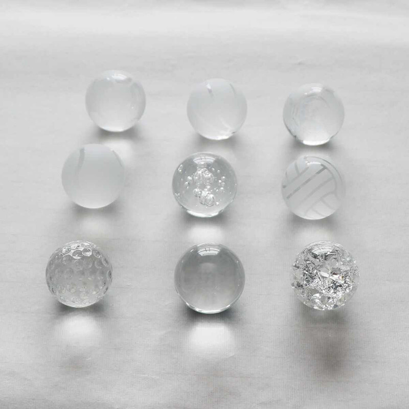 Glass Bead Round Combined Glass Beads Multicolor Transparent DIY Toys Decor 30mm